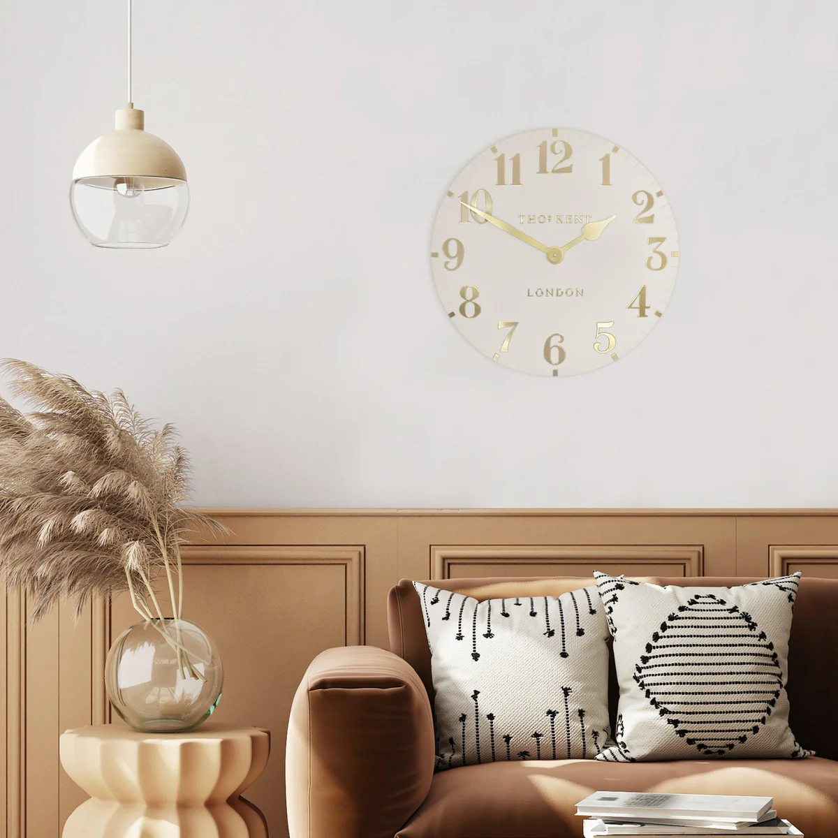 Thomas Kent 12'' Arabic Wall Clock Oatmeal - Image 2