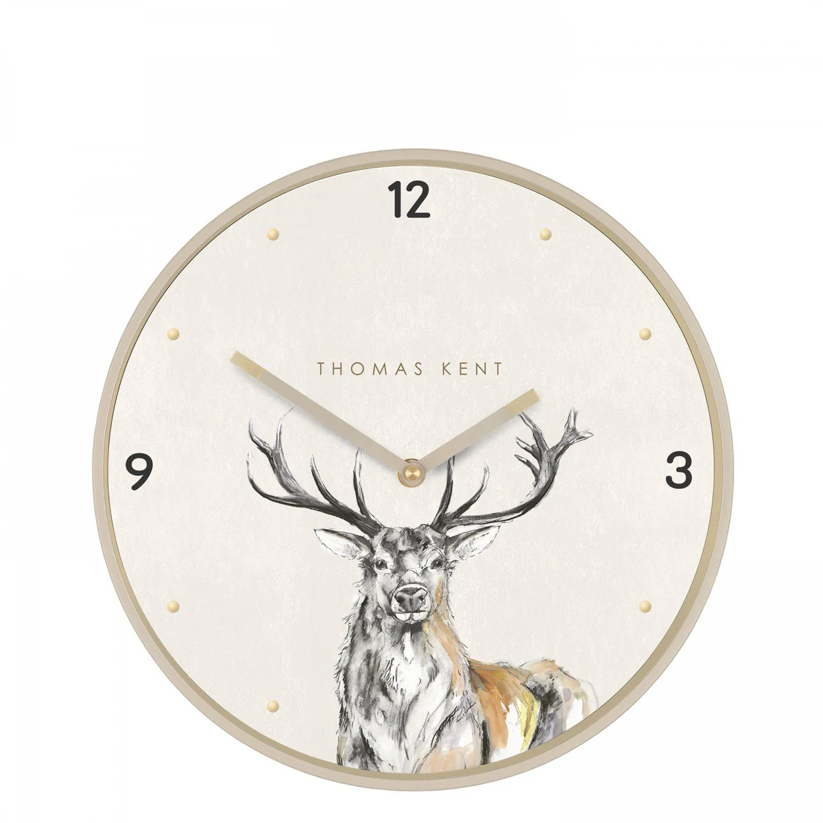 Thomas Kent 12'' Wild Stag Wall Clock - Image 3