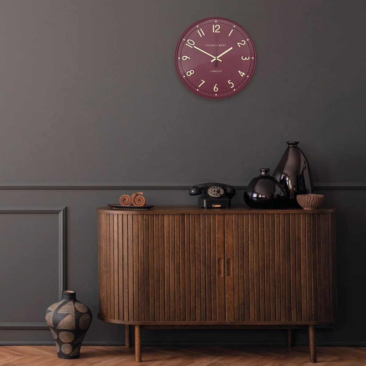 Thomas Kent 14" Tresco Wall Clock Berry - Image 2
