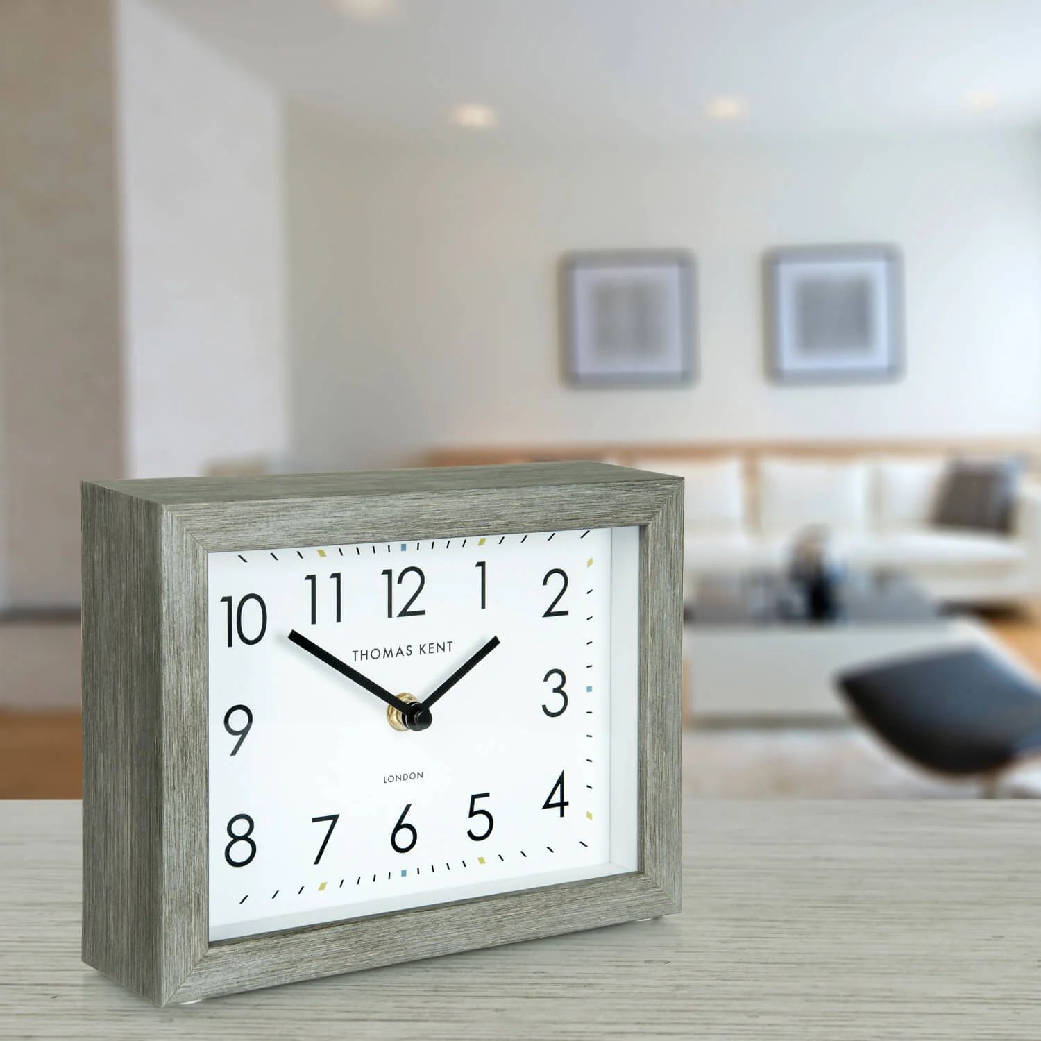 Thomas Kent 18cm Smithfield Mantel Clock Limestone - Image 2