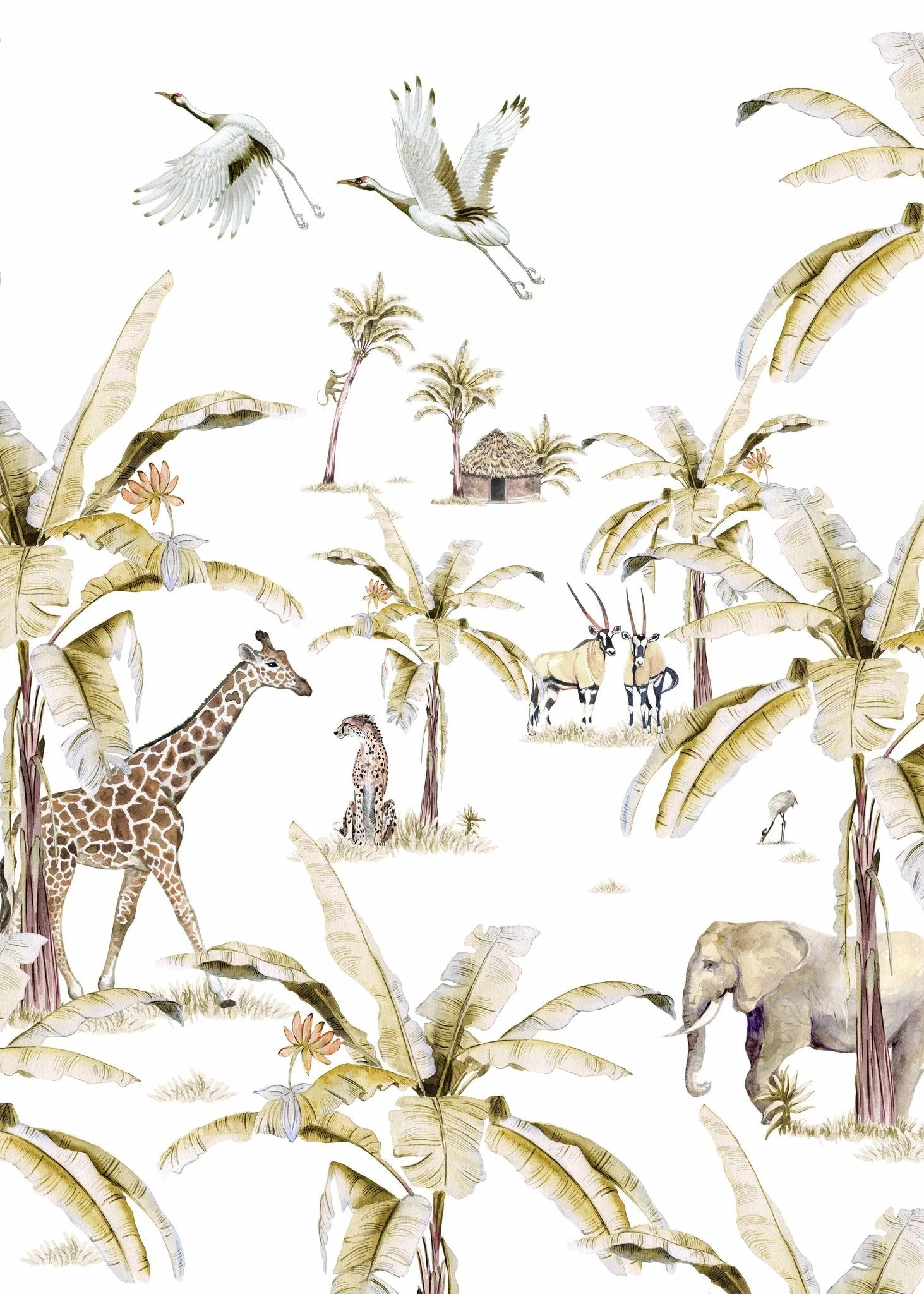 Creative Lab Amsterdam African Safari Sunset Wallpaper Circle Mural - Image 3