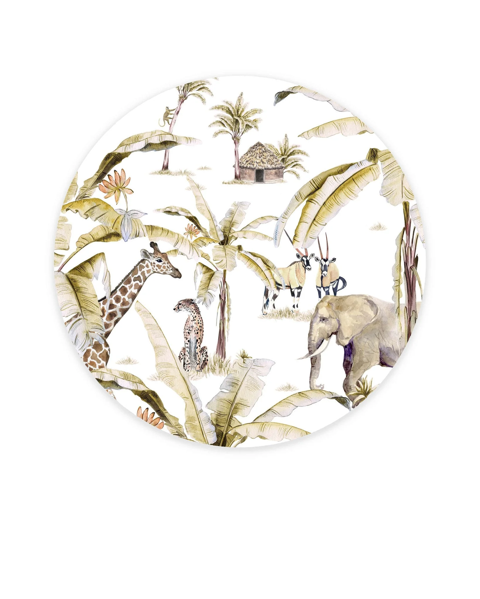 Creative Lab Amsterdam African Safari Sunset Wallpaper Circle Mural - Image 4