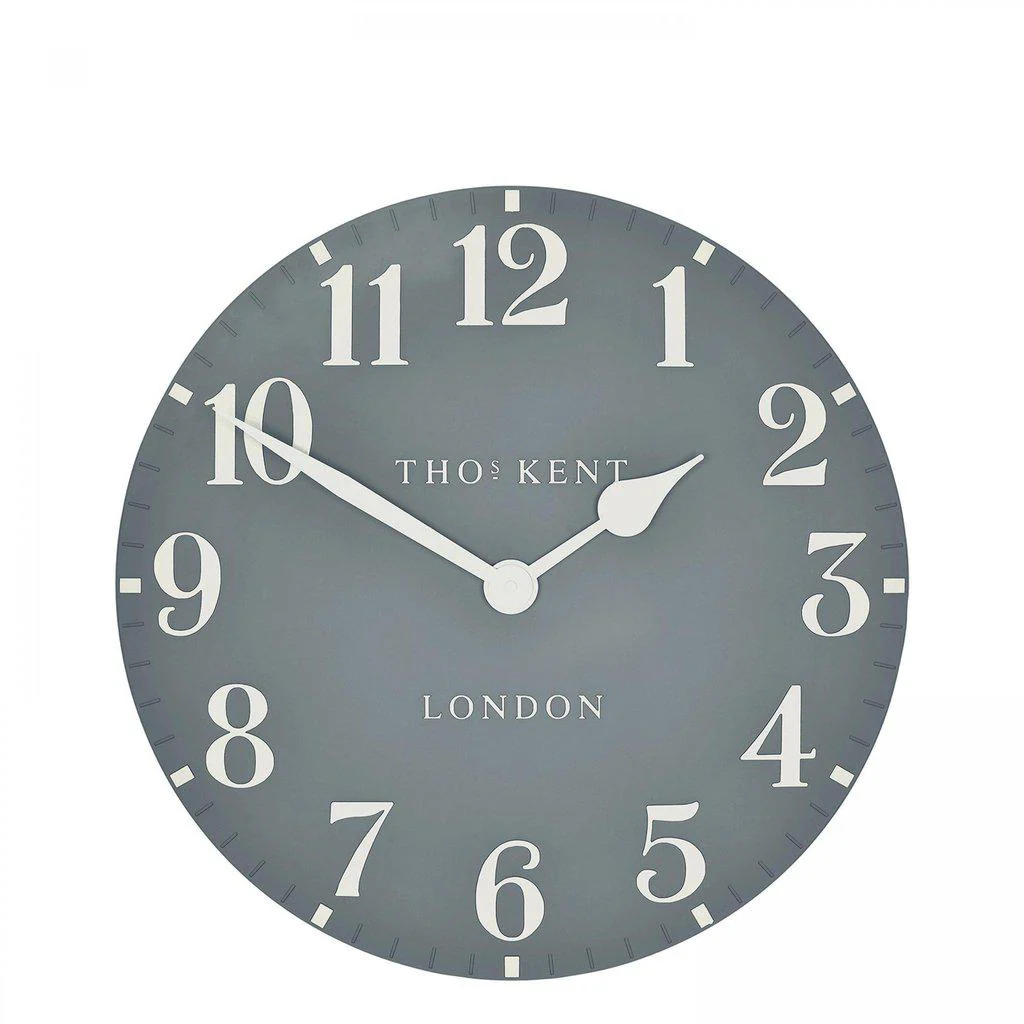 Thomas Kent Arabic 30cm Small Wall Clock - Flax Blue