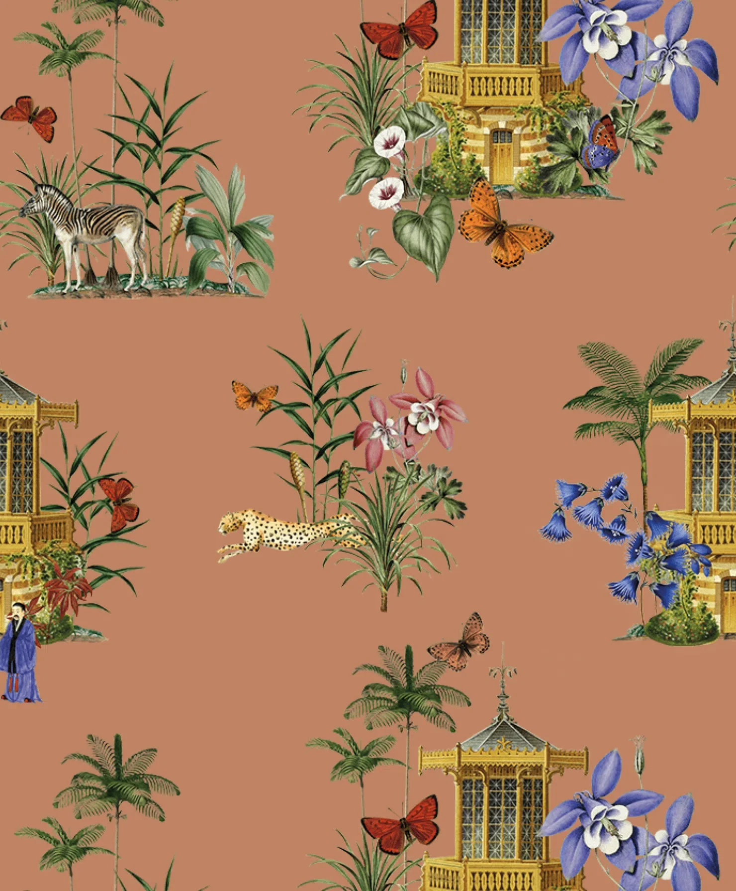 Creative Lab Amsterdam Asian Botanical Garden Terra Wallpaper Circle Mural - Image 3