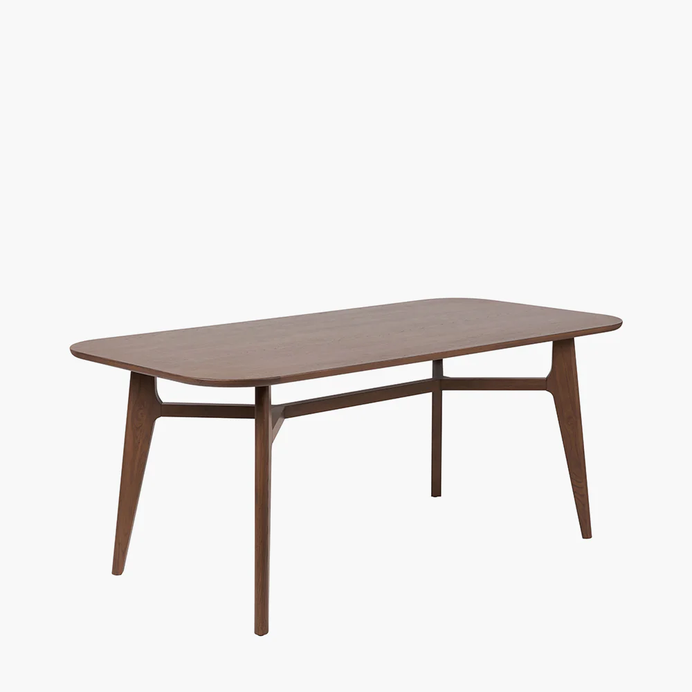 Pacific Lifestyle Alvar Dark Ash Wood Retro Dining Table - Image 2