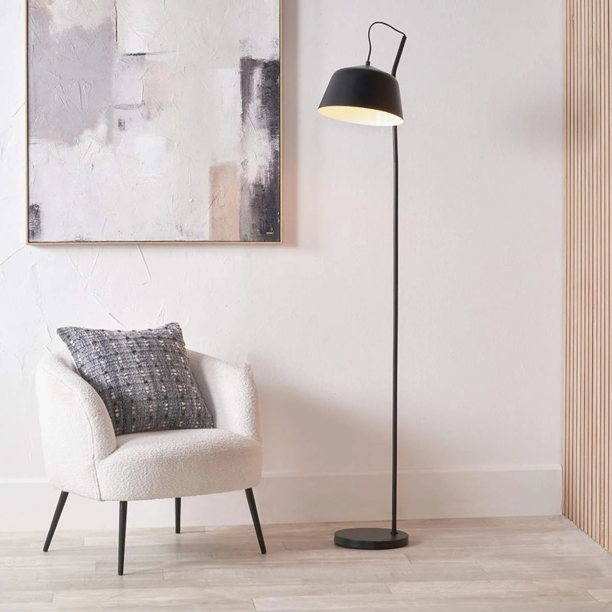Pacific Lifestyle Amalie Black Metal Retro Task Floor Lamp - Image 8