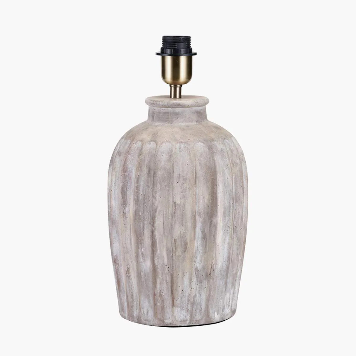 Pacific Lifestyle Ambrosia Natural Grooved Stoneware Table Lamp Base