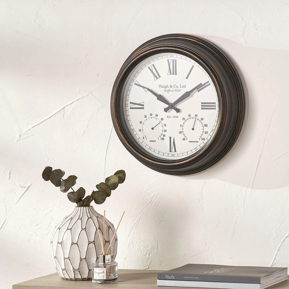 Pacific Lifestyle Antique Bronze Effect Indoor Outdoor Wall Clock - Image 8