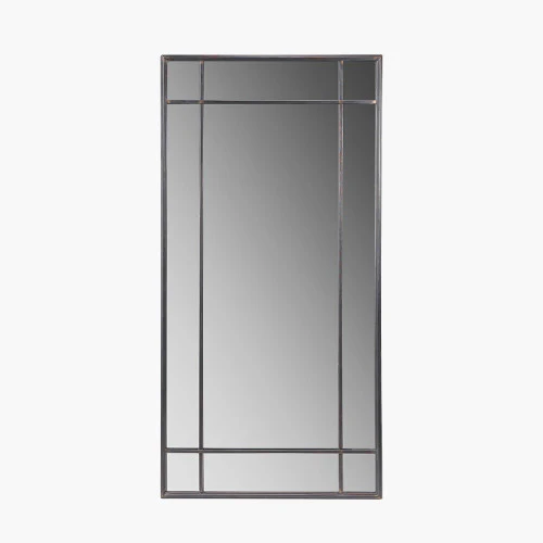 Pacific Lifestyle Antique Bronze Metal Rectangular Floor Mirror