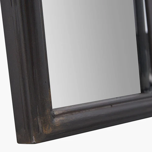 Pacific Lifestyle Antique Bronze Metal Rectangular Floor Mirror - Image 6