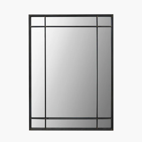Pacific Lifestyle Antique Bronze Metal Rectangular Wall Mirror