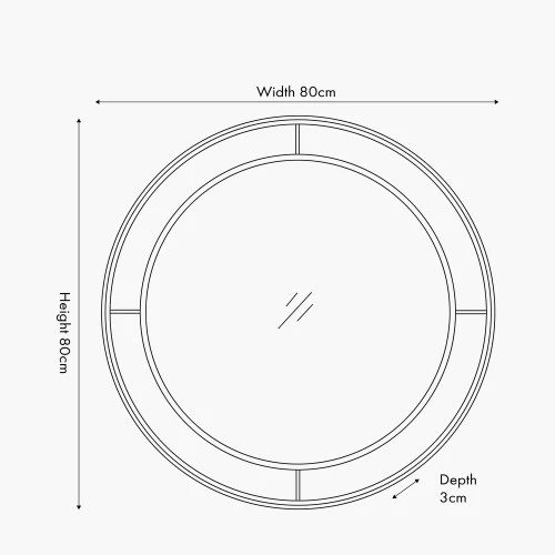 Pacific Lifestyle Antique Bronze Metal Round Wall Mirror - Image 8