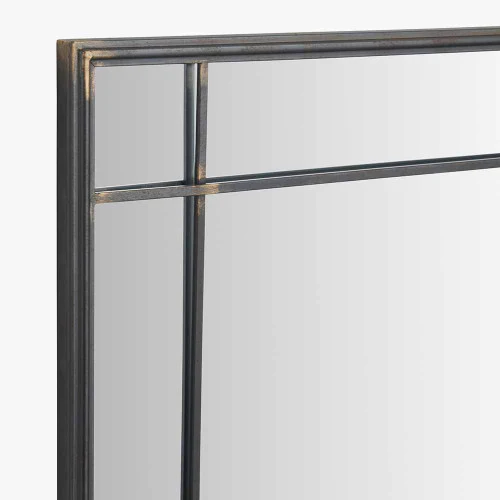 Pacific Lifestyle Antique Bronze Metal Square Wall Mirror - Image 3