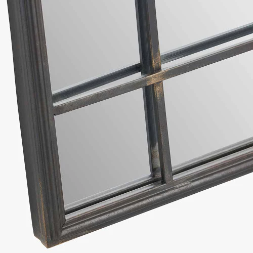Pacific Lifestyle Antique Bronze Metal Square Wall Mirror - Image 5
