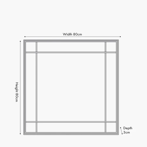 Pacific Lifestyle Antique Bronze Metal Square Wall Mirror - Image 9