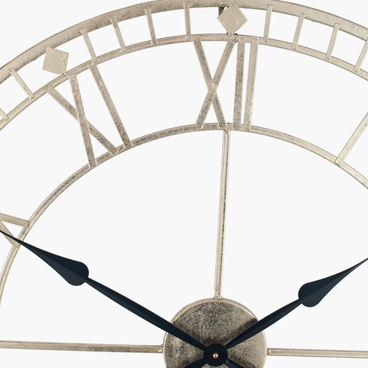 Pacific Lifestyle Antique Gold Metal Round Wall Clock Large - Image 4