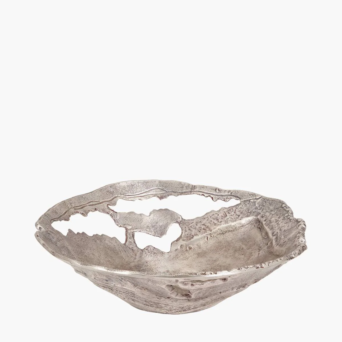Pacific Lifestyle Antique Silver Cast Metal Decorative Bowl - Image 2