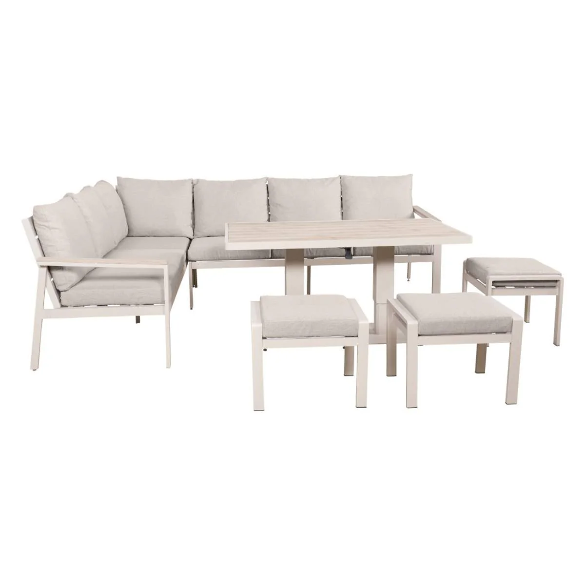 Pacific Lifestyle Aruba Outdoor Corner Seating Set with Adjustable Table