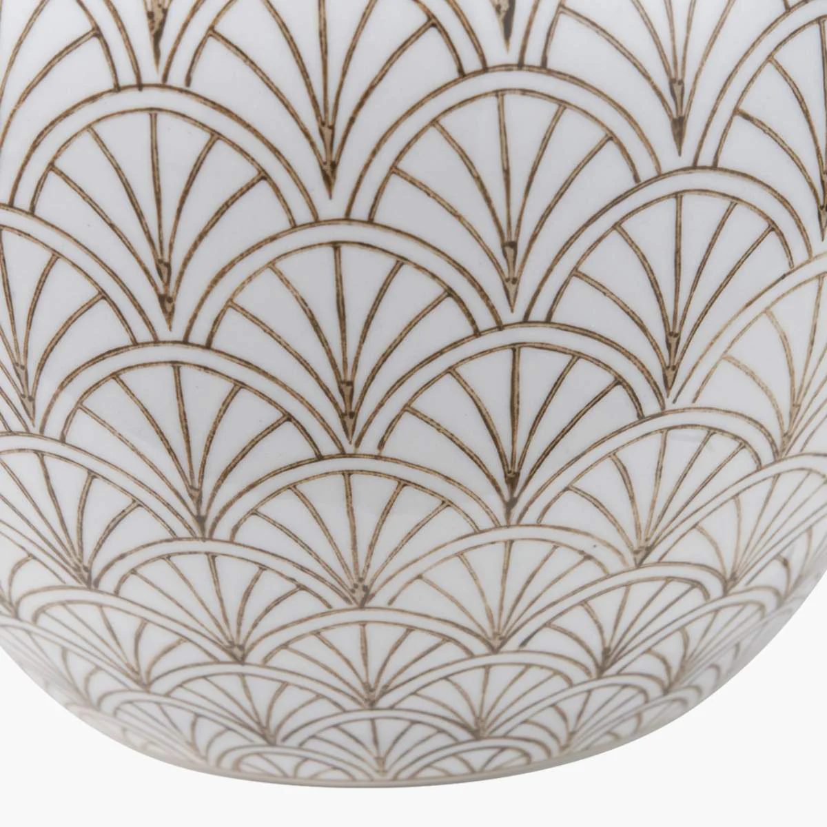 Pacific Lifestyle Barbier White Art Deco Fan Ceramic Vase - Image 6