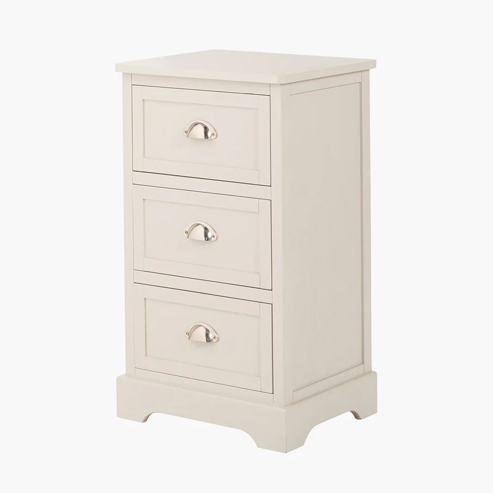 Pacific Lifestyle Bjarke Linen Pine Wood 3 Drawer Tall Unit - Image 2