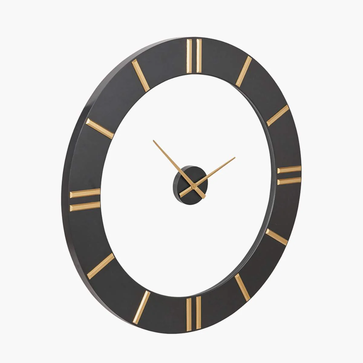 Pacific Lifestyle Black and Gold 2 Piece Open Wall Clock - Image 3