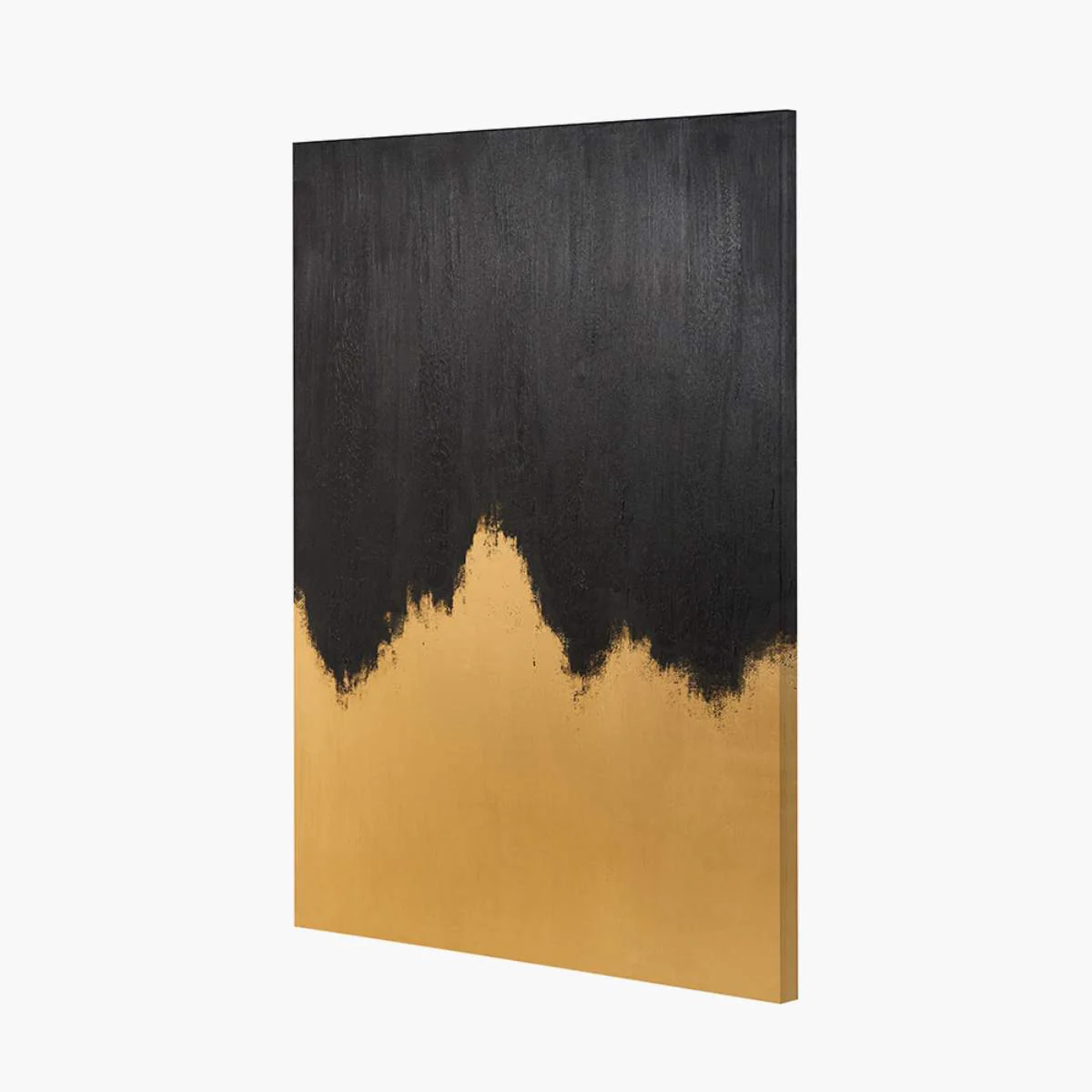 Pacific Lifestyle Black and Gold Abstract Frameless Canvas - Image 2