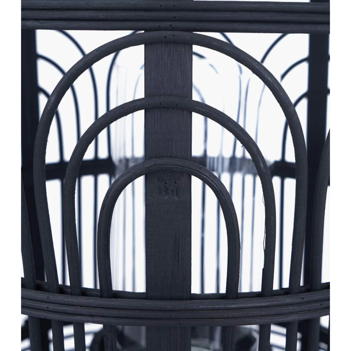 Pacific Lifestyle Black Bamboo and Glass Lantern - Image 16