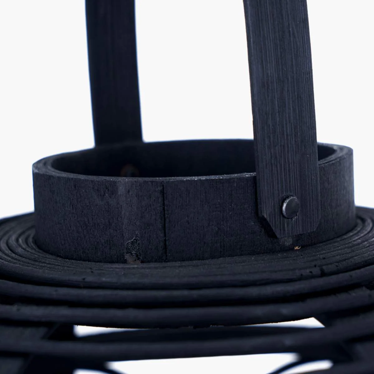 Pacific Lifestyle Black Bamboo and Glass Lantern - Image 6