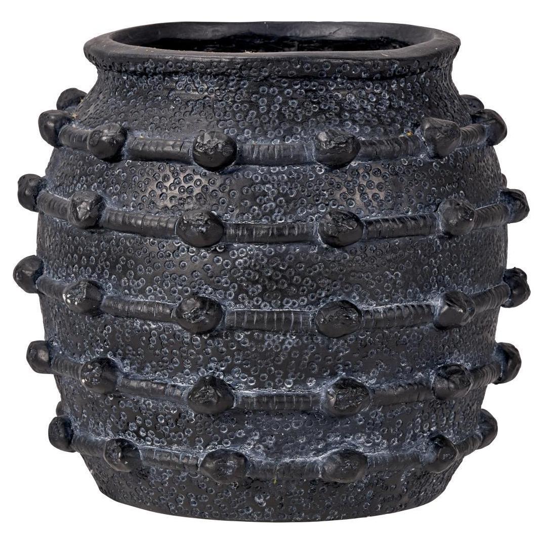 Pacific Lifestyle Black Bobble Fibrestone Decorative Planter