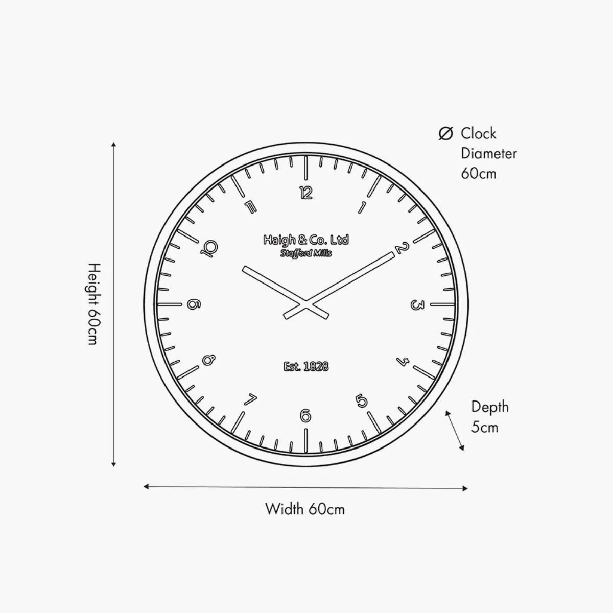Pacific Lifestyle Black Metal Printed Face Wall Clock - Image 9