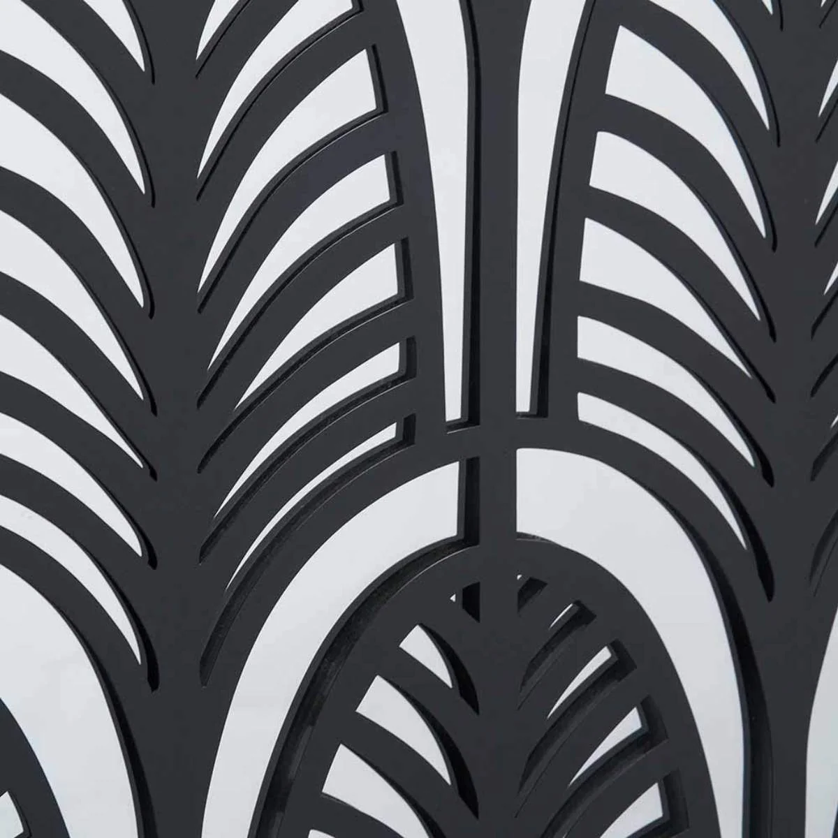 Pacific Lifestyle Black Metal Rectangular Mirrored Wall Art - Image 6