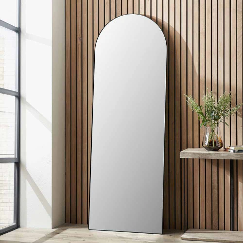 Pacific Lifestyle Black Metal Slim Frame Arch Floor Mirror - Image 7