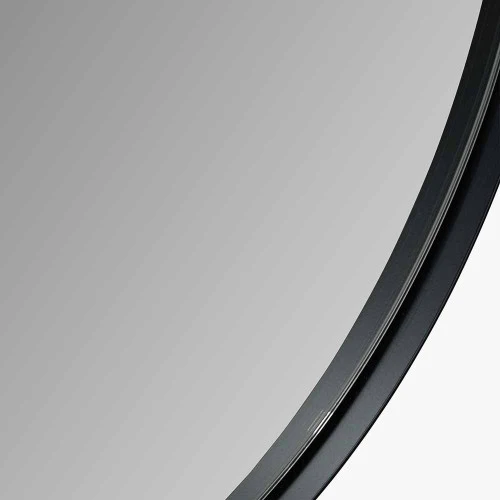 Pacific Lifestyle Black Metal Slim Frame Oval Wall Mirror - Image 6