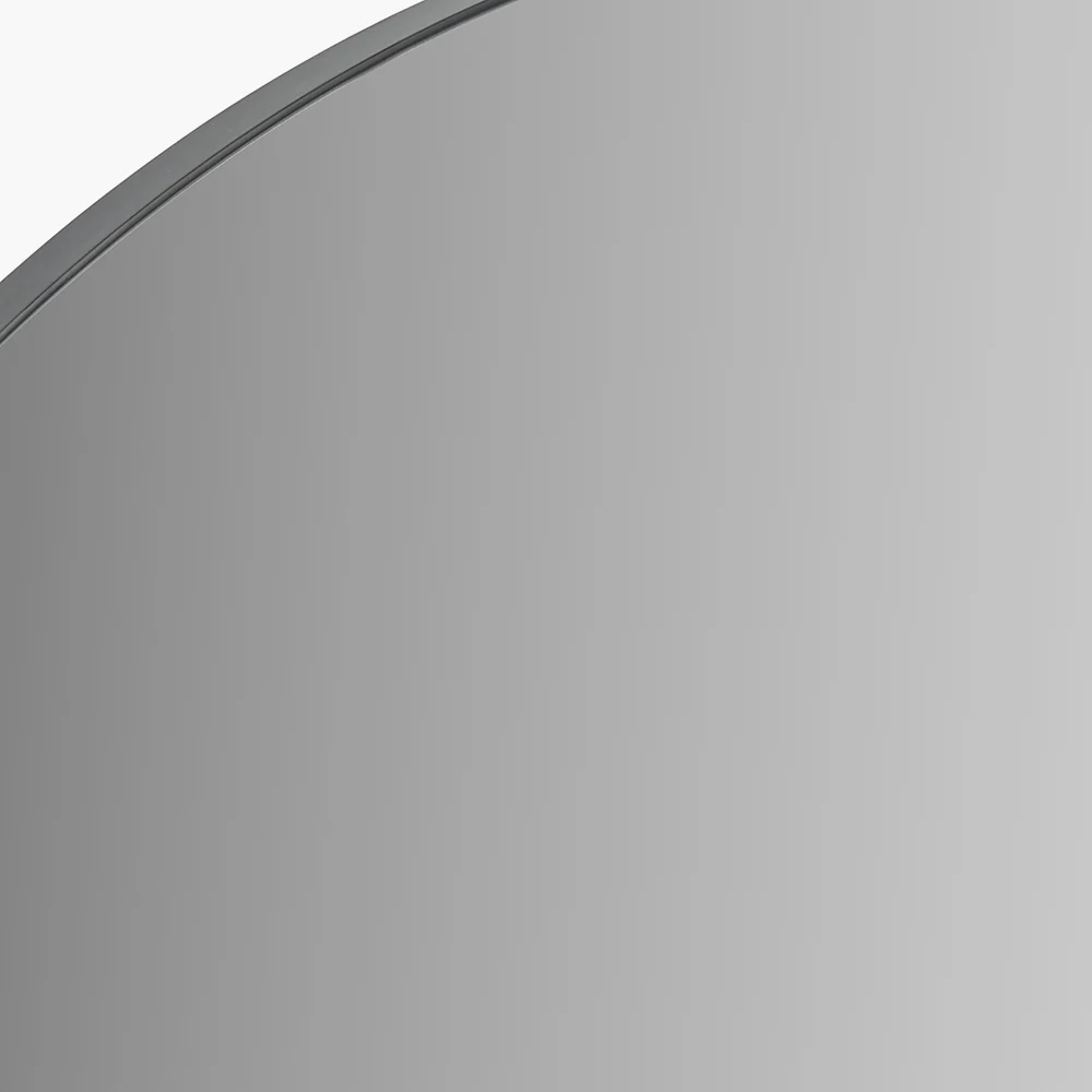 Pacific Lifestyle Black Metal Slim Frame Tall Arch Wall Mirror - Image 3