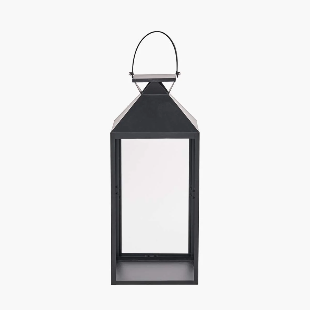 Pacific Lifestyle Black Stainless Steel and Glass Large Lantern - Image 4