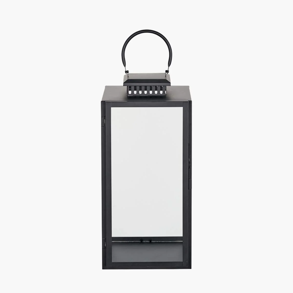 Pacific Lifestyle Black Stainless Steel and Glass Rectangular Lantern - Image 11