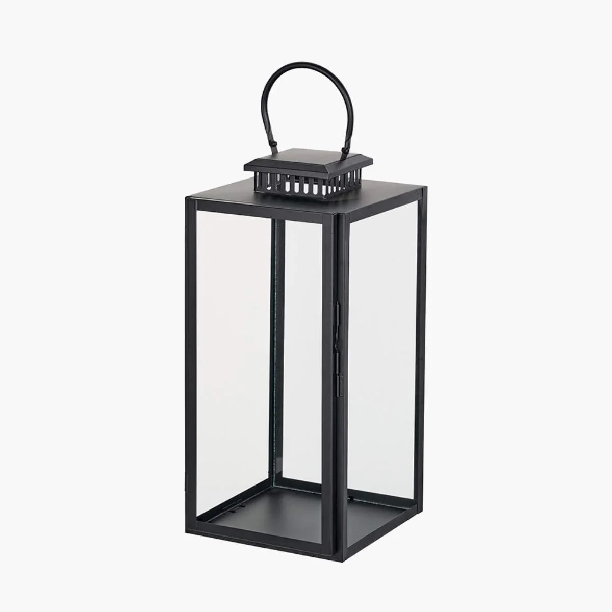Pacific Lifestyle Black Stainless Steel and Glass Rectangular Lantern - Image 12