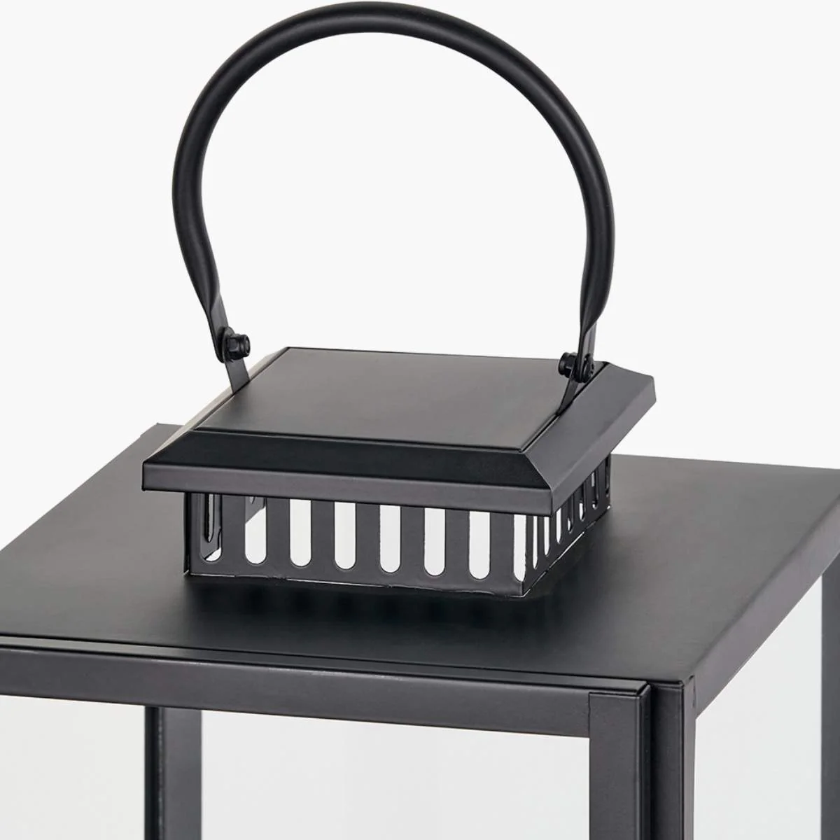 Pacific Lifestyle Black Stainless Steel and Glass Rectangular Lantern - Image 15
