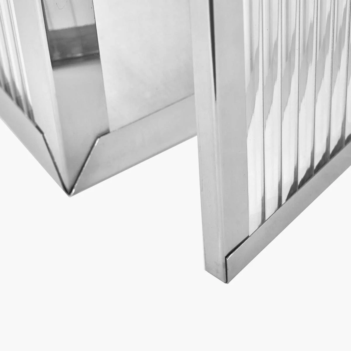Pacific Lifestyle Brass Metal and Smoked Glass Panelled Hurricane - Image 4