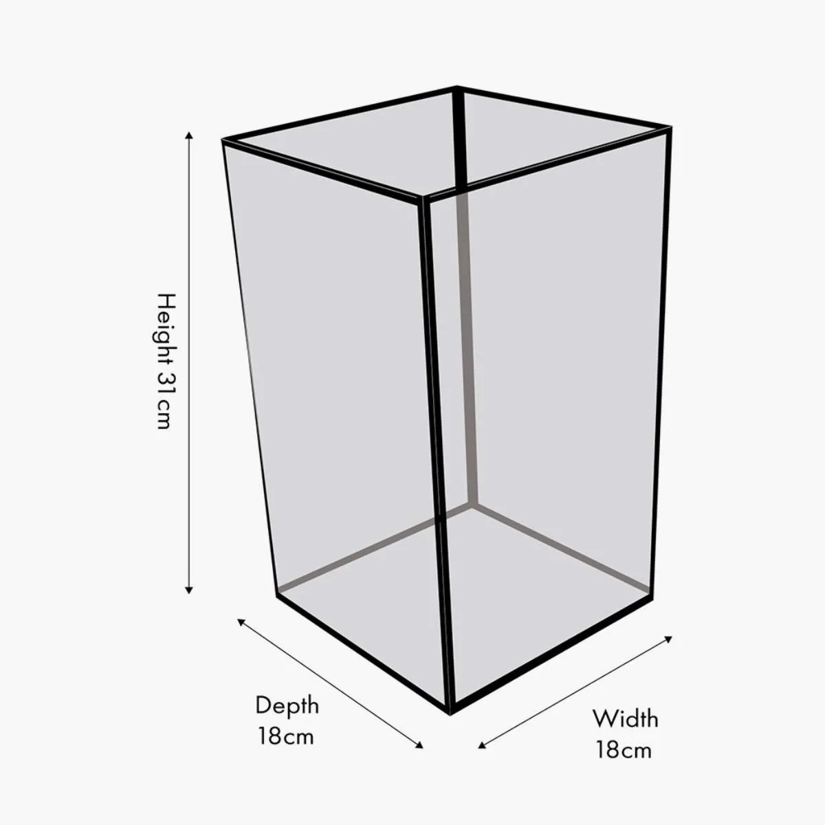 Pacific Lifestyle Brass Metal and Smoked Glass Panelled Square Hurricane - Image 9