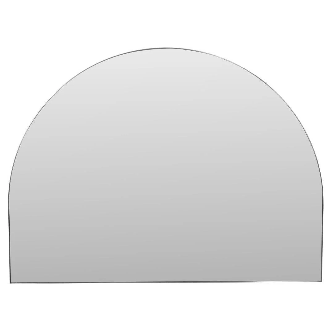 Pacific Lifestyle Brushed Silver Metal Slim Frame Wide Arch Wall Mirror