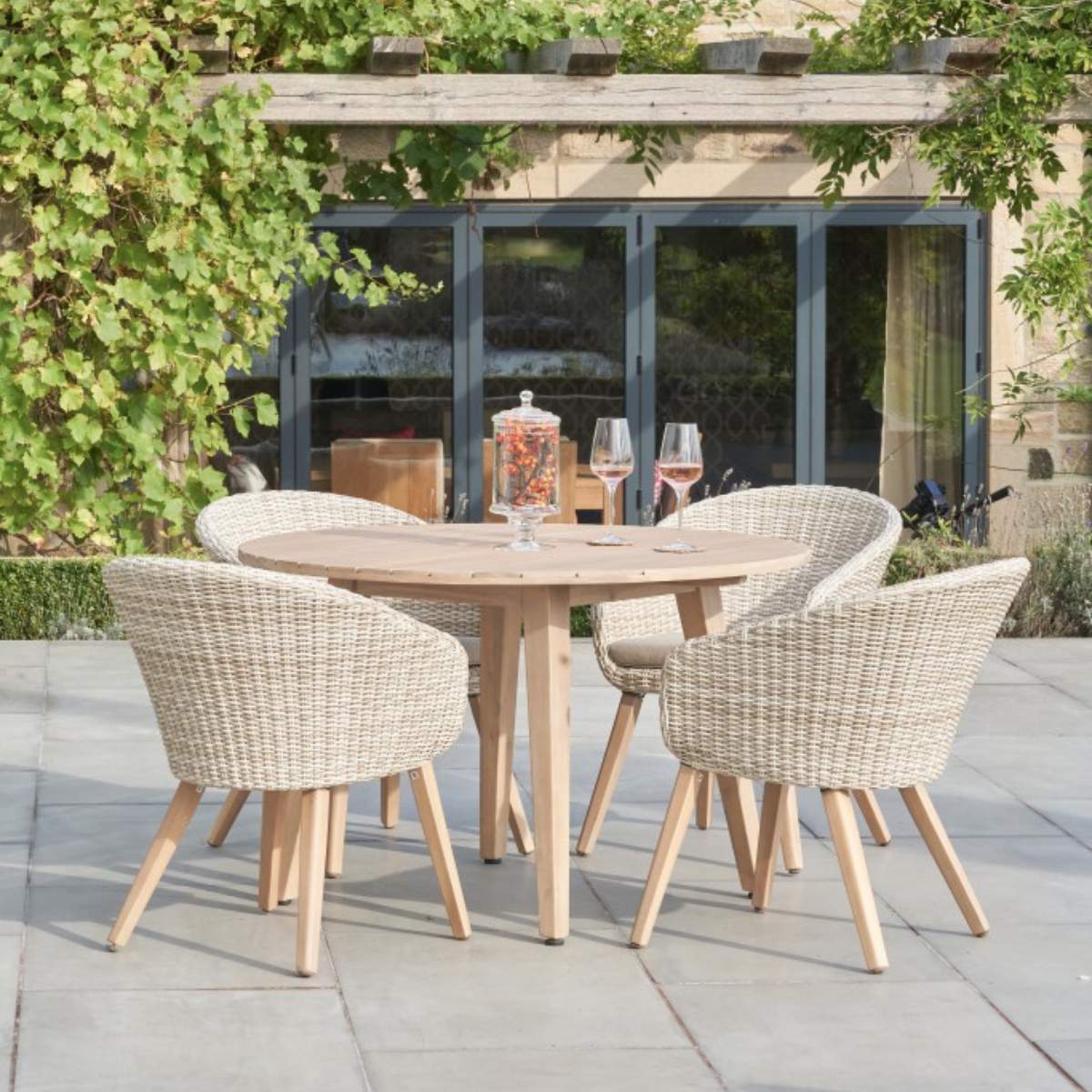 Pacific Lifestyle Cabon Outdoor 4 Seater Dining Set - Image 20