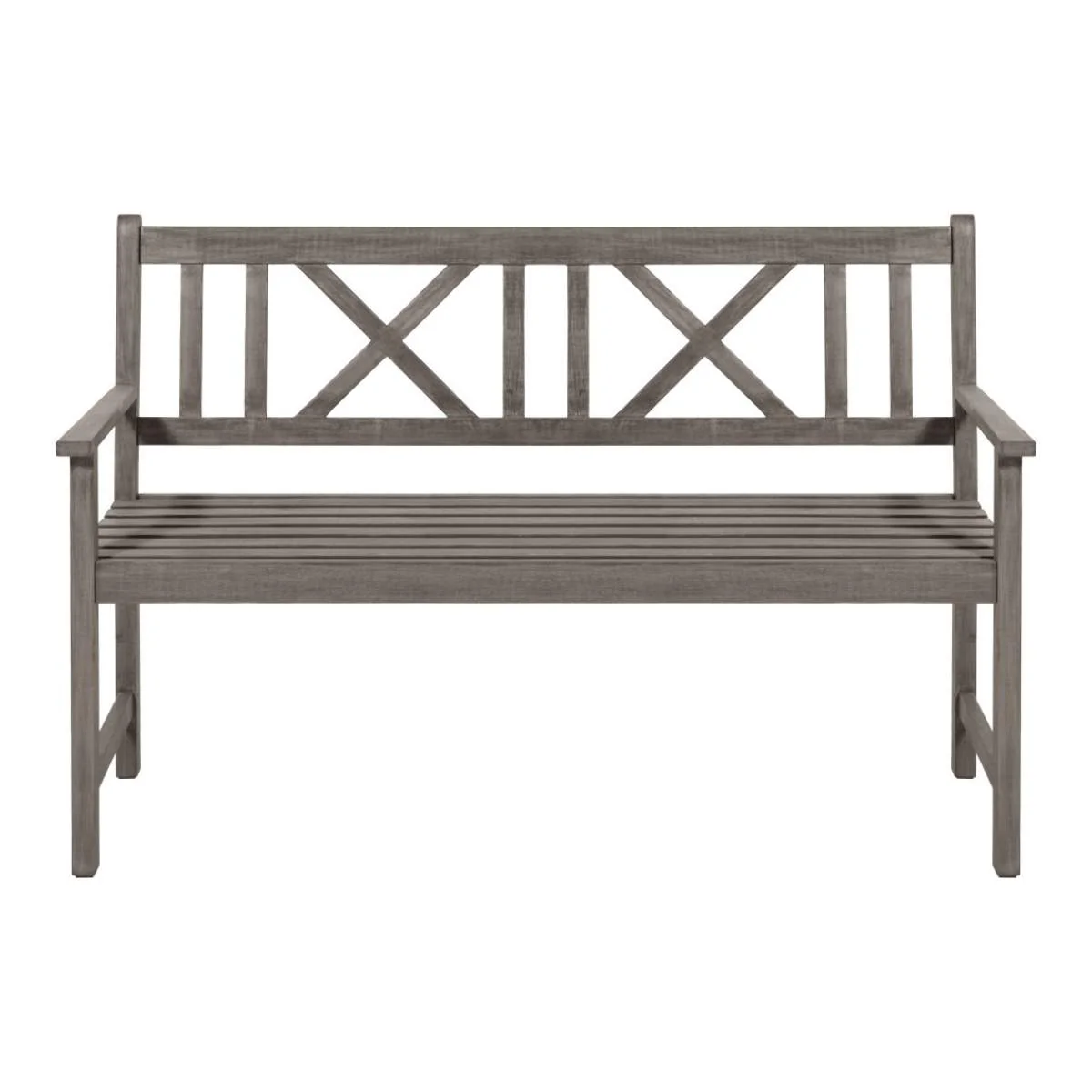 Pacific Lifestyle Cambridge Antique Grey Outdoor 3 Seater Acacia Wood Bench