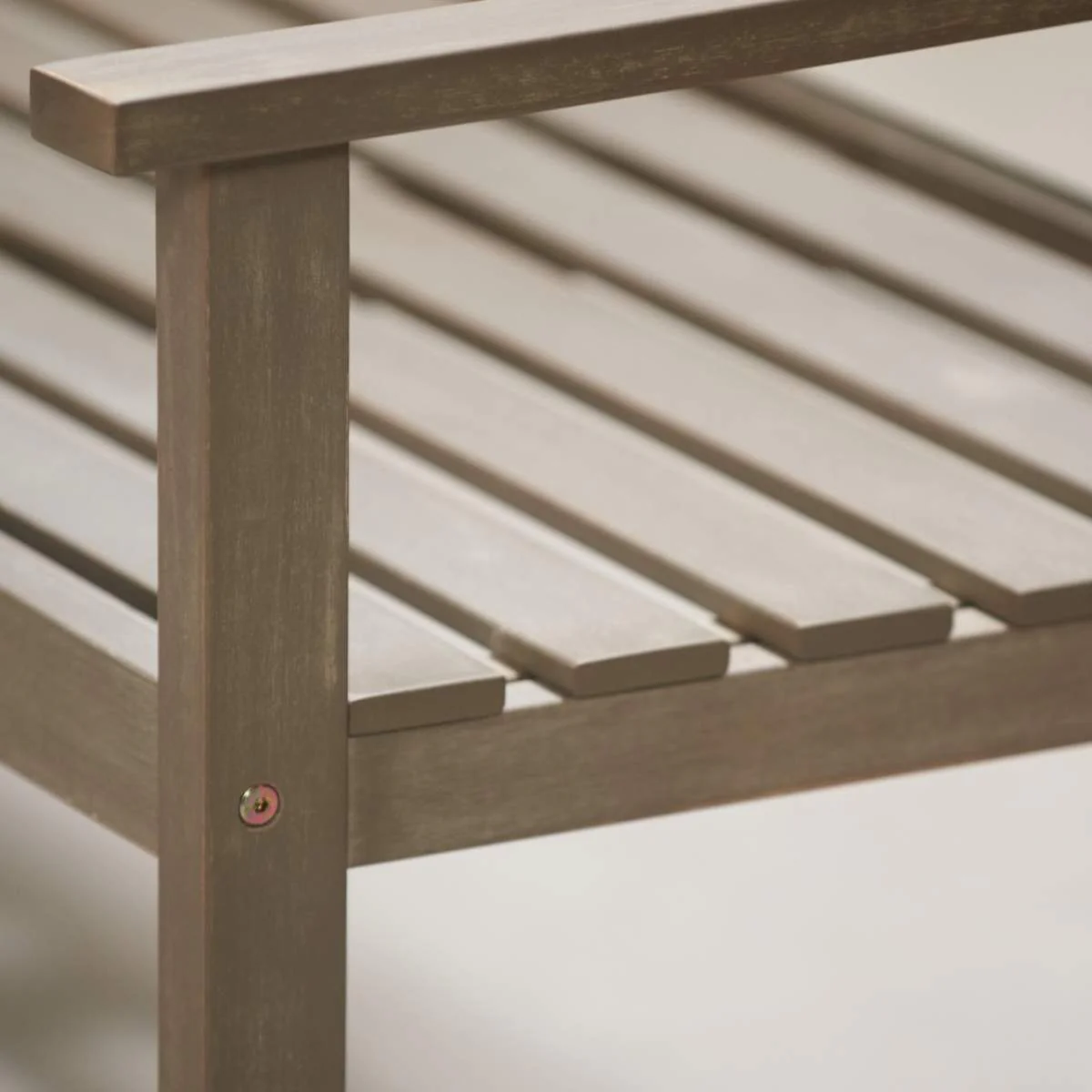 Pacific Lifestyle Cambridge Antique Grey Outdoor 3 Seater Acacia Wood Bench - Image 12