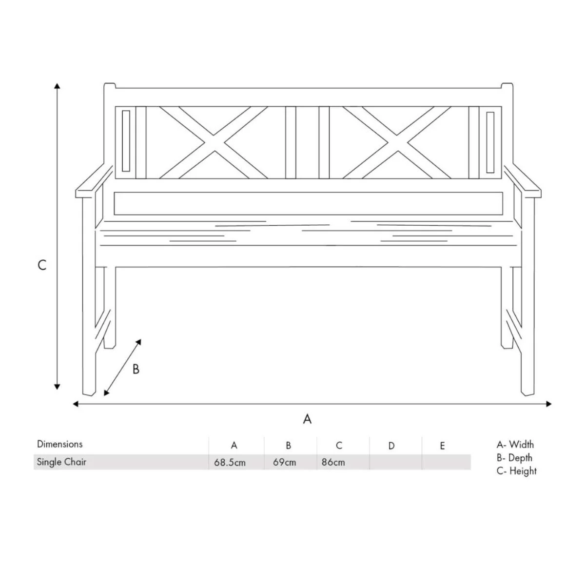 Pacific Lifestyle Cambridge Antique Grey Outdoor 3 Seater Acacia Wood Bench - Image 19