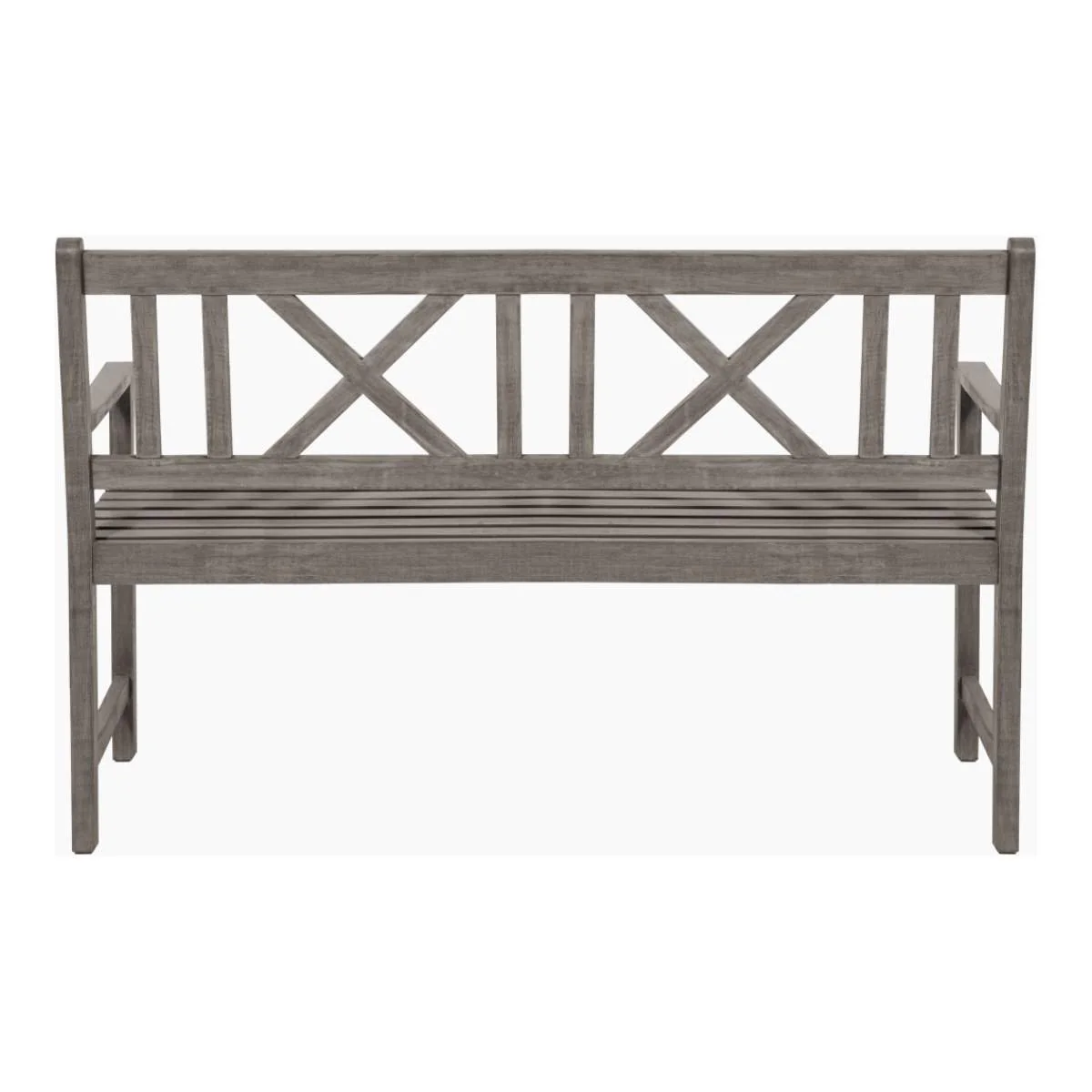 Pacific Lifestyle Cambridge Antique Grey Outdoor 3 Seater Acacia Wood Bench - Image 4
