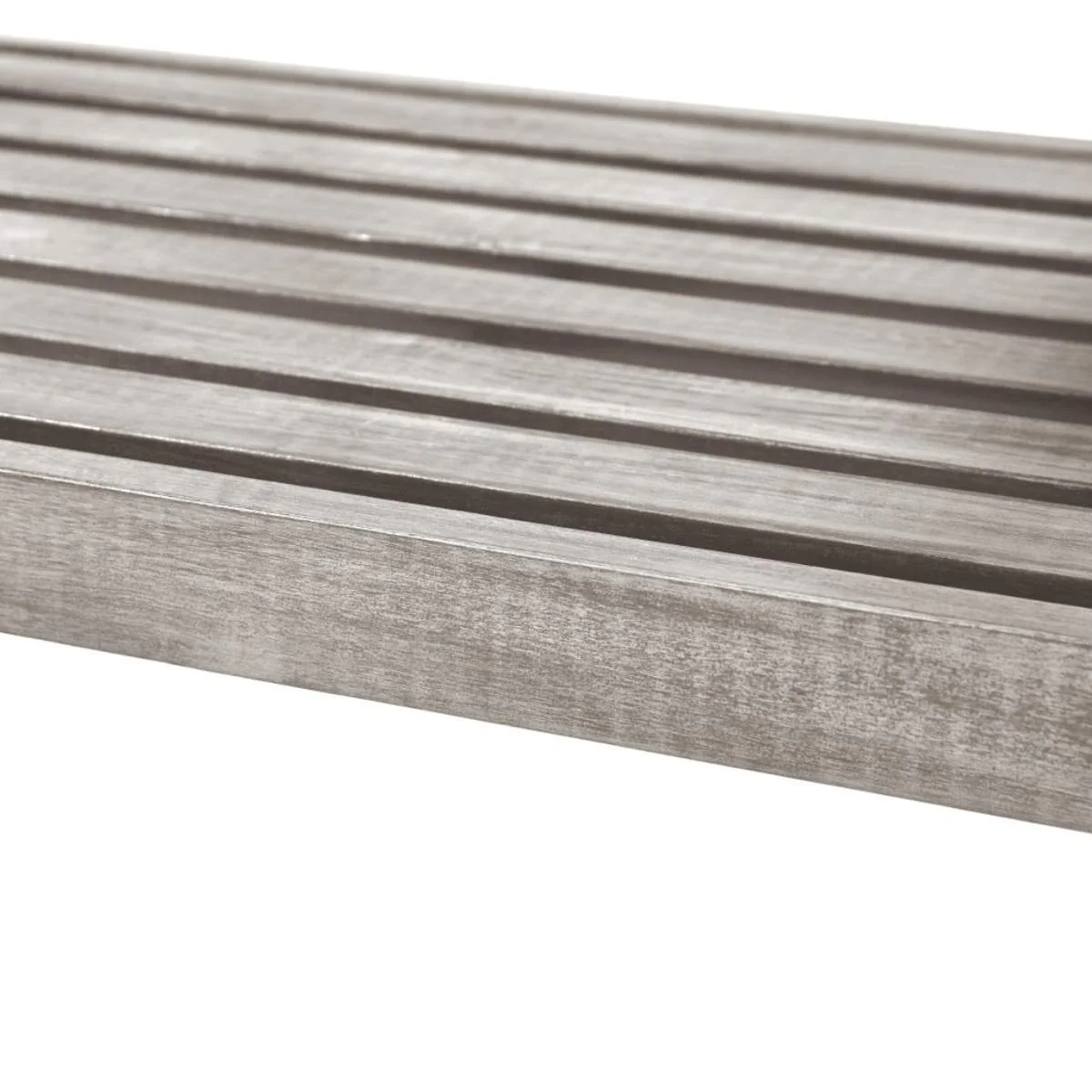 Pacific Lifestyle Cambridge Antique Grey Outdoor 3 Seater Acacia Wood Bench - Image 6
