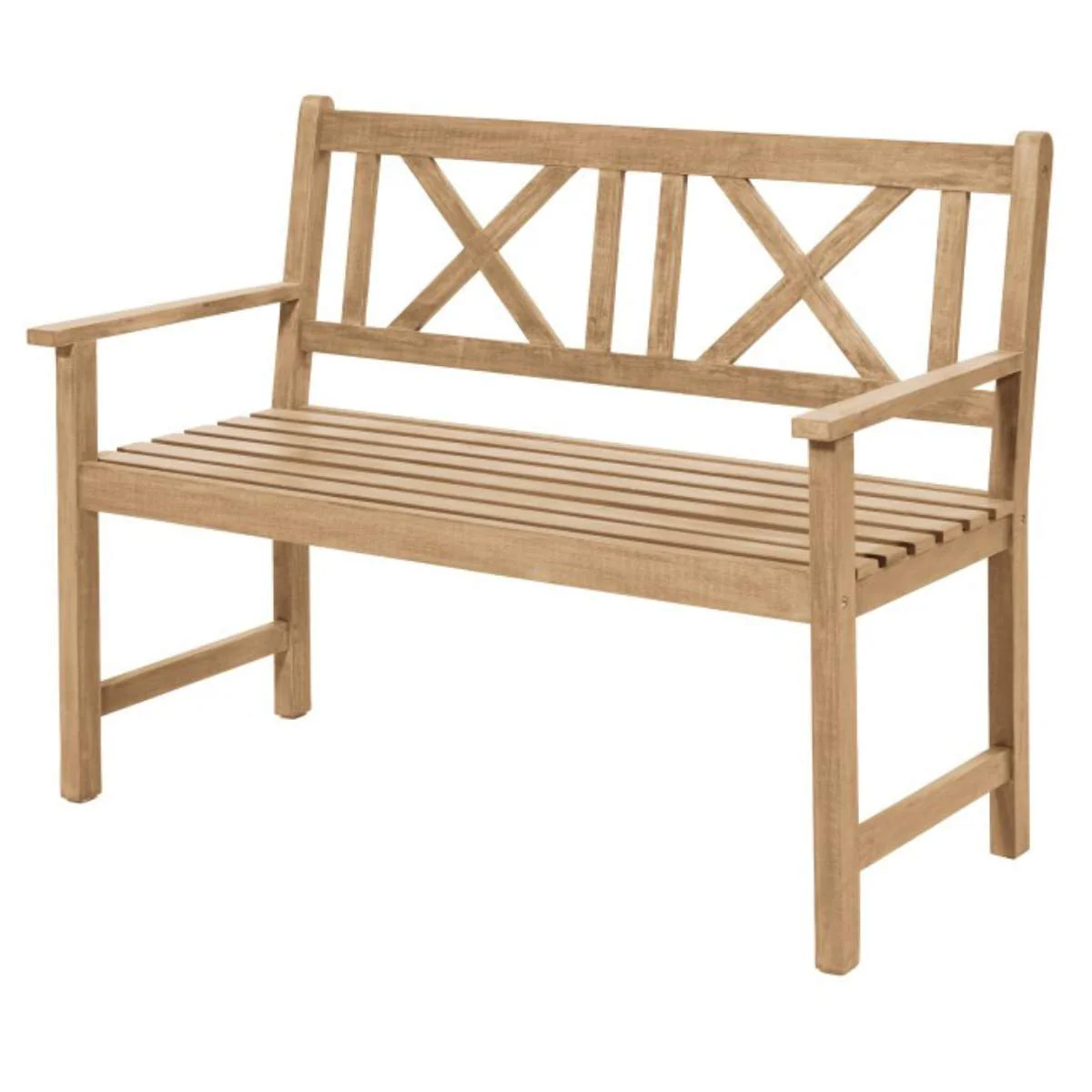Pacific Lifestyle Cambridge Light Teak Outdoor 2 Seater Bench - Image 2