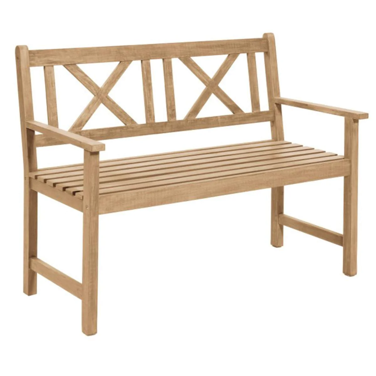 Pacific Lifestyle Cambridge Light Teak Outdoor 2 Seater Bench - Image 3
