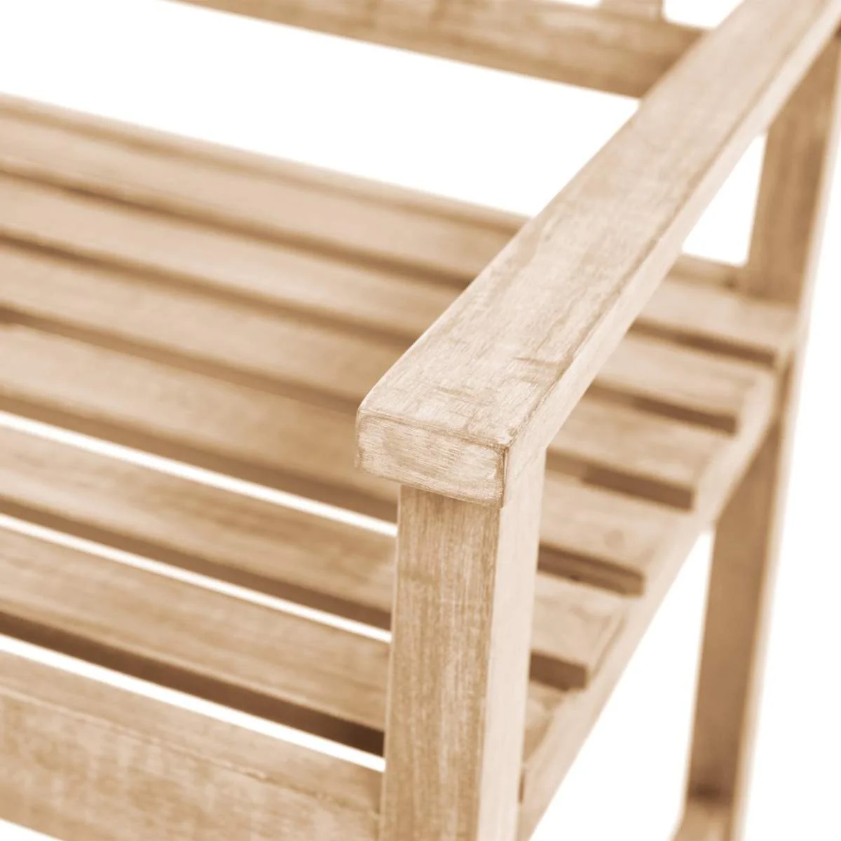 Pacific Lifestyle Cambridge Light Teak Outdoor 3 Seater Acacia Wood Bench - Image 5